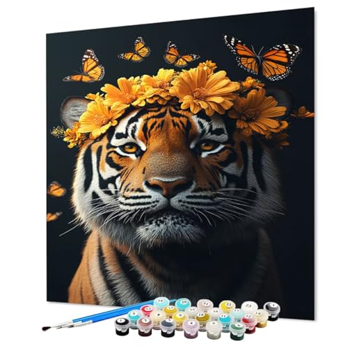 Malen Nach Zahlen Erwachsene Tiger Malen Nach Zahlen Blume Paint by Numbers mit Pinsel und Acrylfarben, DIY Bastelset Erwachsene Handgemalt Ölgemälde für Zimmer Deko Asthetik 70 x 95 cm (Model-0472) Malen Nach Zahlen Erwachsene Tiger Malen Nach Zahlen Blume Paint by Numbers mit Pinsel und Acrylfarben, DIY Bastelset Erwachsene Handgemalt Ölgemälde für Zimmer Deko Asthetik 70 x 95 cm (Model-0472) von LEYAUPGO