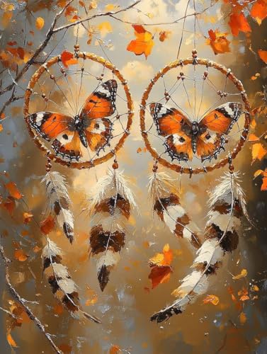 Schmetterling Diamond Painting Traumfänger Diamond Painting Erwachsene Kinder DIY 5D Vollbohrer Stickerei Kreuzstich Diamanten Malerei Bilder Set für Anfänger, Zimmer Deko Wohnzimmer 70x95cm u7-290 Schmetterling Diamond Painting Traumfänger Diamond Painting Erwachsene Kinder DIY 5D Vollbohrer Stickerei Kreuzstich Diamanten Malerei Bilder Set für Anfänger, Zimmer Deko Wohnzimmer 70x95cm u7-290 von LEYAUPGO