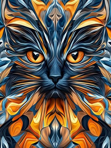 Tier Diamond Painting Erwachsene Kinder, Katze Diamant Painting Bilder Set, 5D Vollbohrer Kristall Stickerei Kreuzstich Basteln Erwachsene Anfänger Home Wand Deko Wohnzimmer Geschenke 60x80cm 7o-81I Tier Diamond Painting Erwachsene Kinder, Katze Diamant Painting Bilder Set, 5D Vollbohrer Kristall Stickerei Kreuzstich Basteln Erwachsene Anfänger Home Wand Deko Wohnzimmer Geschenke 60x80cm 7o-81I von LEYAUPGO