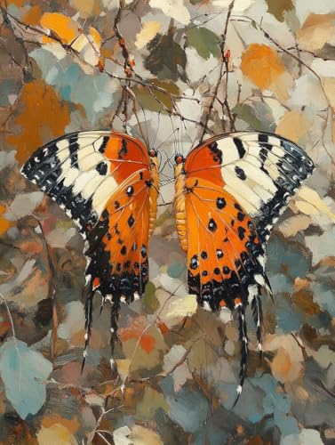 Tier Diamond Painting Schmetterling Diamond Painting Erwachsene Kinder DIY Vollbohrer Mosaikherstellung Stickerei Kreuzstich Diamanten Malerei Anfänger, Zimmer Deko Wohnzimmer Geschenke 70x95cm i7-262 von LEYAUPGO