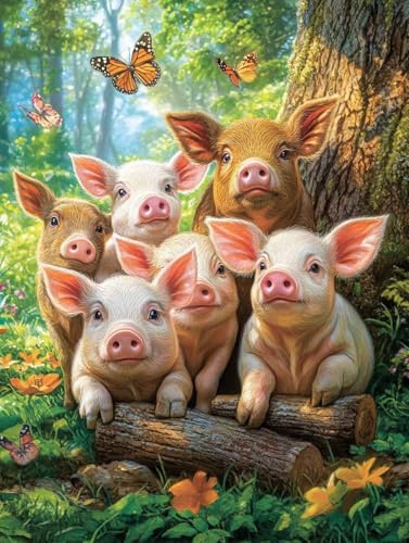 Tier Diamond Painting Schwein Diamond Painting Erwachsene Kinder DIY 5D Vollbohrer Mosaikherstellung Stickerei Kreuzstich Diamanten Malerei Anfänger, Zimmer Deko Wohnzimmer Geschenke 60x80cm h7-488 Tier Diamond Painting Schwein Diamond Painting Erwachsene Kinder DIY 5D Vollbohrer Mosaikherstellung Stickerei Kreuzstich Diamanten Malerei Anfänger, Zimmer Deko Wohnzimmer Geschenke 60x80cm h7-488 von LEYAUPGO