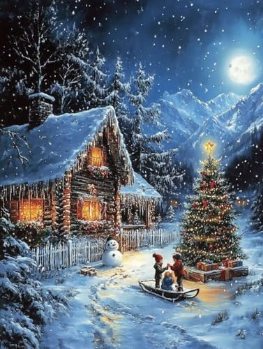 Winter Diamond Painting Weihnachtsgeschenke Diamond Painting Erwachsene Kinder DIY 5D Vollbohrer Stickerei Kreuzstich Diamanten Malerei Bilder Set für Anfänger, Zimmer Deko Wohnzimmer 60x80cm o7-330 Winter Diamond Painting Weihnachtsgeschenke Diamond Painting Erwachsene Kinder DIY 5D Vollbohrer Stickerei Kreuzstich Diamanten Malerei Bilder Set für Anfänger, Zimmer Deko Wohnzimmer 60x80cm o7-330 von LEYAUPGO