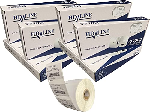Dymo Etiketten für Labelwriter 11354-80 Rolle Pack Etiketten x 1000 St. Je Rolle = 80000 Etikette, Selbstklebend, Kompatibel für Dymo Labelwriter & Seiko Etikettendrucker, 57 X 32 mm von LEYF
