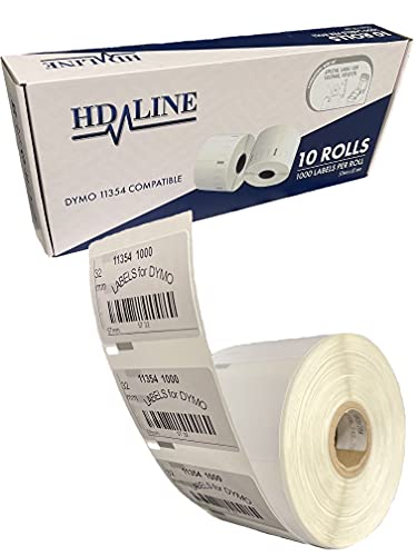 LEYF Dymo Etiketten für Labelwriter 11354-10 Rolle Pack Etiketten x 1000 St. Je Rolle = 10000 Etikette, Selbstklebend, Kompatibel für Dymo Labelwriter & Seiko Etikettendrucker, 57 X 32 mm, 10X11354 LEYF Dymo Etiketten für Labelwriter 11354-10 Rolle Pack Etiketten x 1000 St. Je Rolle = 10000 Etikette, Selbstklebend, Kompatibel für Dymo Labelwriter & Seiko Etikettendrucker, 57 X 32 mm, 10X11354 von LEYF