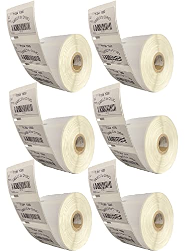 LEYF Etiketten für Labelwriter 6 Rolle Pack Etiketten x 1000 St. Je Rolle = 6000 Etikette, Selbstklebend, Kompatibel für LEYF Labelwriter & Seiko Etikettendrucker, 57 X 32 mm 6X11354 von LEYF