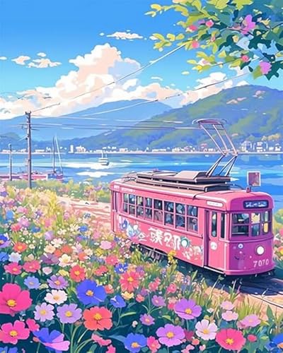 LEYIUYIU DIY vorgedrucktes Kreuzstich-Set 11CT Stickset für Kinder Erwachsene und Anfänger Wandkunst Heimdekoration – Blumenstraßenbahn – 40x50cm LEYIUYIU DIY vorgedrucktes Kreuzstich-Set 11CT Stickset für Kinder Erwachsene und Anfänger Wandkunst Heimdekoration – Blumenstraßenbahn – 40x50cm von LEYIUYIU
