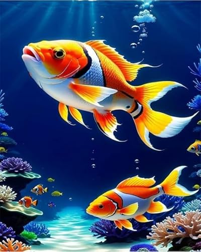 LEYIUYIU DIY vorgedrucktes Kreuzstich-Set 11CT Stickset für Kinder Erwachsene und Anfänger Wandkunst Heimdekoration – Fische unter dem Meer – 40x50cm LEYIUYIU DIY vorgedrucktes Kreuzstich-Set 11CT Stickset für Kinder Erwachsene und Anfänger Wandkunst Heimdekoration – Fische unter dem Meer – 40x50cm von LEYIUYIU