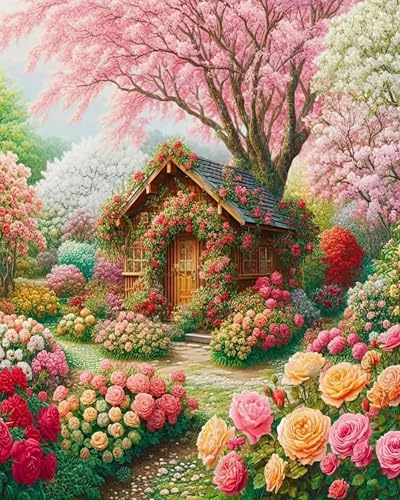 LEYIUYIU DIY vorgedrucktes Kreuzstich-Set 11CT Stickset für Kinder Erwachsene und Anfänger Wandkunst Heimdekoration – Gartenhütte – 40x50cm LEYIUYIU DIY vorgedrucktes Kreuzstich-Set 11CT Stickset für Kinder Erwachsene und Anfänger Wandkunst Heimdekoration – Gartenhütte – 40x50cm von LEYIUYIU