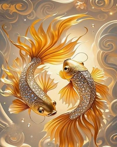 LEYIUYIU DIY vorgedrucktes Kreuzstich-Set 11CT Stickset für Kinder Erwachsene und Anfänger Wandkunst Heimdekoration – Goldfisch – 40x50cm LEYIUYIU DIY vorgedrucktes Kreuzstich-Set 11CT Stickset für Kinder Erwachsene und Anfänger Wandkunst Heimdekoration – Goldfisch – 40x50cm von LEYIUYIU