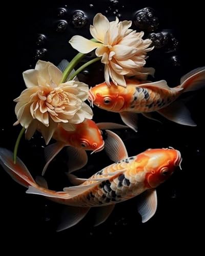 LEYIUYIU DIY vorgedrucktes Kreuzstich-Set 11CT Stickset für Kinder Erwachsene und Anfänger Wandkunst Heimdekoration – Koi-Fisch mit Blumen – 40x50cm LEYIUYIU DIY vorgedrucktes Kreuzstich-Set 11CT Stickset für Kinder Erwachsene und Anfänger Wandkunst Heimdekoration – Koi-Fisch mit Blumen – 40x50cm von LEYIUYIU