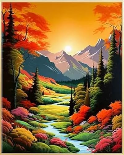 LEYIUYIU DIY vorgedrucktes Kreuzstich-Set 11CT Stickset für Kinder Erwachsene und Anfänger Wandkunst Heimdekoration – Sonnenuntergang im Tal – 40x50cm LEYIUYIU DIY vorgedrucktes Kreuzstich-Set 11CT Stickset für Kinder Erwachsene und Anfänger Wandkunst Heimdekoration – Sonnenuntergang im Tal – 40x50cm von LEYIUYIU