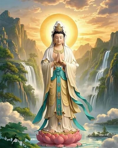 LEYIUYIU DIY vorgedrucktes Kreuzstich-Set 11CT Stickset für Kinder Erwachsene und Anfänger Wandkunst Heimdekoration – Statue des Bodhisattva Guanyin – 40x50cm LEYIUYIU DIY vorgedrucktes Kreuzstich-Set 11CT Stickset für Kinder Erwachsene und Anfänger Wandkunst Heimdekoration – Statue des Bodhisattva Guanyin – 40x50cm von LEYIUYIU