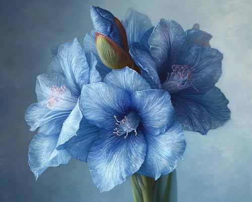LEYIUYIU Präzises vorgedrucktes DIY Kreuzstichset für Kinder Erwachsene und Anfänger 11CT Stickset Wand und Heimdekoration – Blaue Blumen – 40x50cm LEYIUYIU Präzises vorgedrucktes DIY Kreuzstichset für Kinder Erwachsene und Anfänger 11CT Stickset Wand und Heimdekoration – Blaue Blumen – 40x50cm von LEYIUYIU