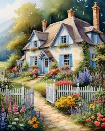 LEYIUYIU Präzises vorgedrucktes DIY Kreuzstichset für Kinder Erwachsene und Anfänger 11CT Stickset Wand und Heimdekoration – Gartenvilla – 40x50cm LEYIUYIU Präzises vorgedrucktes DIY Kreuzstichset für Kinder Erwachsene und Anfänger 11CT Stickset Wand und Heimdekoration – Gartenvilla – 40x50cm von LEYIUYIU