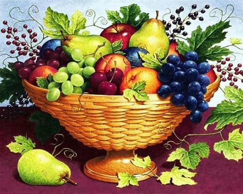 LEYIUYIU Präzises vorgedrucktes DIY Kreuzstichset für Kinder Erwachsene und Anfänger 11CT Stickset Wand und Heimdekoration – Obstkorb – 40x50cm LEYIUYIU Präzises vorgedrucktes DIY Kreuzstichset für Kinder Erwachsene und Anfänger 11CT Stickset Wand und Heimdekoration – Obstkorb – 40x50cm von LEYIUYIU
