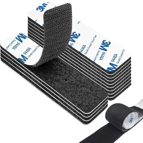 20 Paare Doppelseitiges Schaumstoff Pads, Schwarzes Band Selbstklebend Extra Stark, 3 x 10cm Doppelseitiges Verschluss Selbstklebend, Doppelseitige Klebepads, Für Haus Bürowände,Boden,Tür,Metalle. von LEZED
