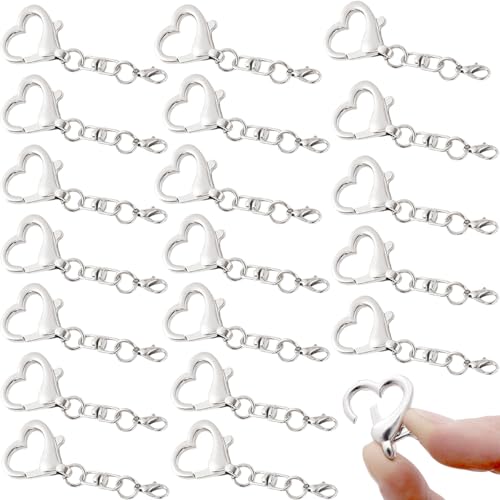 20pcs Herzförmige Schwenkverschluss Federverschluss Leder Kettenverschlüsse Verbinder Kettenverschluss Pfirsich Herz Kettenverlängerung Silber Für Schlüsselbund Seil Halskette Schnalle Diy Armband. 20pcs Herzförmige Schwenkverschluss Federverschluss Leder Kettenverschlüsse Verbinder Kettenverschluss Pfirsich Herz Kettenverlängerung Silber Für Schlüsselbund Seil Halskette Schnalle Diy Armband. von LEZED