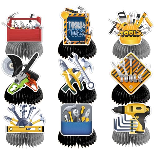 LFCFDX 9 PCS Werkzeuge Waben Mittelstücke Werkzeuge Tischdekorationen Tischdecker für Werkzeuge Party Dekorationen Geburtstagsparty Zubehör LFCFDX 9 PCS Werkzeuge Waben Mittelstücke Werkzeuge Tischdekorationen Tischdecker für Werkzeuge Party Dekorationen Geburtstagsparty Zubehör von LFCFDX