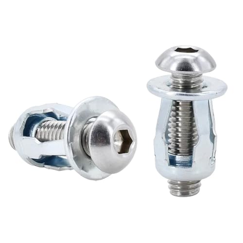 20/30/50Pcs Blütenblatt Form Niet Mutter Schraube Bolzen Kit Expansion Metall Rivetnut Panel Kennzeichen Klemme lock Jack Muttern M4 M5 M6 M8(Round Head (Silver),M4x20(30Pcs)) von LFJQFQR