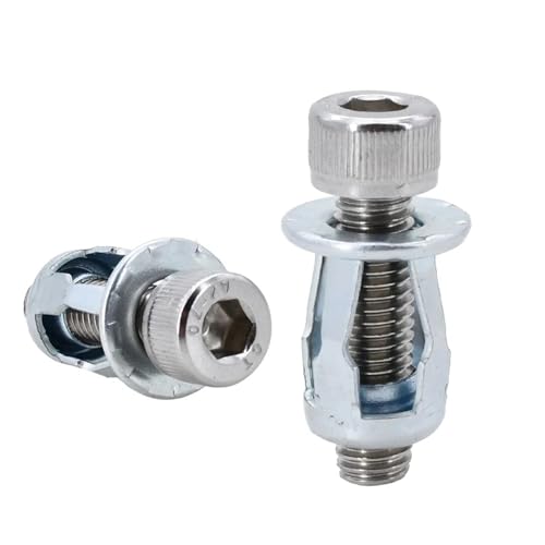 20/30/50Pcs Blütenblatt Form Niet Mutter Schraube Bolzen Kit Expansion Metall Rivetnut Panel Kennzeichen Klemme lock Jack Muttern M4 M5 M6 M8(Socket Head (Silver),M4x20(30Pcs)) von LFJQFQR