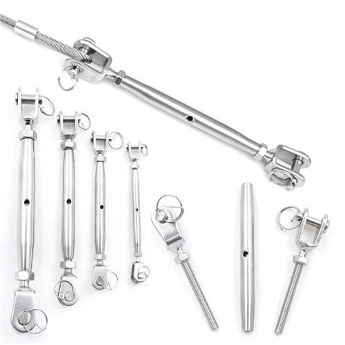 Schraube, geschlossener Körper, Marine-Rigging-Hardware, Längenversteller, Klemmbacke, Spannschloss, Schraube, 304 Edelstahl, M5-M12 Spanner(M5) von LFJQFQR