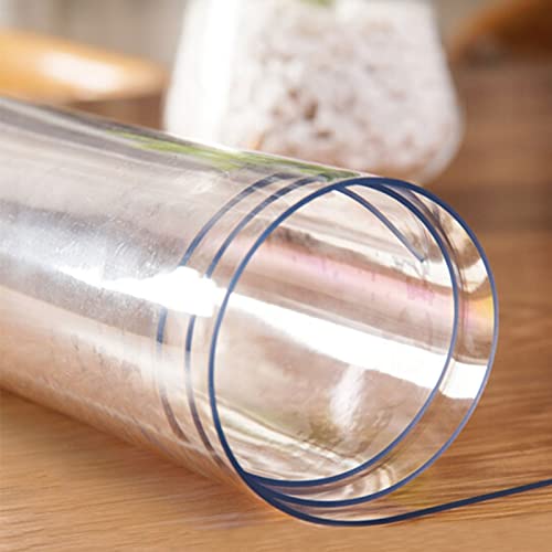 LFONDIGE 2 mm Dicker, durchsichtiger Tischschutz, Tischset für Esszimmertische, durchsichtige Tischdecke aus Kunststoffvinyl, Tischunterlage für Küchenholzplatten (90 × 150/90 × 180/90 × 190 cm) von LFONDIGE
