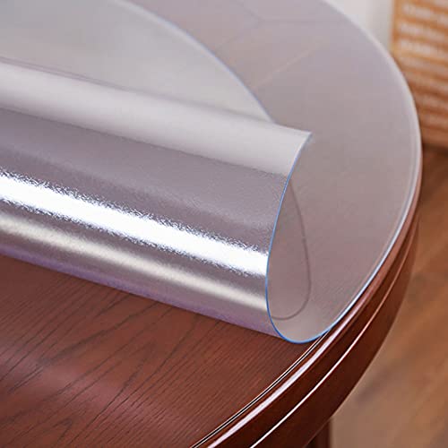LFONDIGE 2 mm Dicker, mattierter PVC-Tischdeckenschutz – runde Tischdecke aus Kunststoff, Schreibtischunterlage, rutschfeste, durchsichtige Tischunterlage/Tischdecken für Gartenmöbel/Esstischdecken, LFONDIGE 2 mm Dicker, mattierter PVC-Tischdeckenschutz – runde Tischdecke aus Kunststoff, Schreibtischunterlage, rutschfeste, durchsichtige Tischunterlage/Tischdecken für Gartenmöbel/Esstischdecken, von LFONDIGE