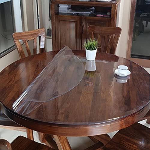 LFONDIGE Transparente, runde Vinyl-Tischdecke, wasserdicht, Wachstuch, 2 mm, Tischdecke aus Kunststoff, Schutz für runde Tische/Gartentische, wasserdicht, kreisförmig, anpassbar (Größe: Durchmesser 9 LFONDIGE Transparente, runde Vinyl-Tischdecke, wasserdicht, Wachstuch, 2 mm, Tischdecke aus Kunststoff, Schutz für runde Tische/Gartentische, wasserdicht, kreisförmig, anpassbar (Größe: Durchmesser 9 von LFONDIGE