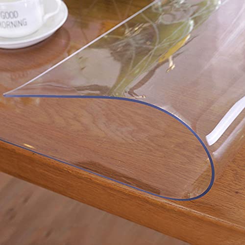 LFONDIGE Transparente Tischdecke, 2 mm, Starke, durchsichtige Kunststoff-Tischdecke, abwischbar, PVC, wasserdicht, Tischschutz für Esszimmertisch, Schreibtisch, durchsichtige Matte – Terrassentischde LFONDIGE Transparente Tischdecke, 2 mm, Starke, durchsichtige Kunststoff-Tischdecke, abwischbar, PVC, wasserdicht, Tischschutz für Esszimmertisch, Schreibtisch, durchsichtige Matte – Terrassentischde von LFONDIGE