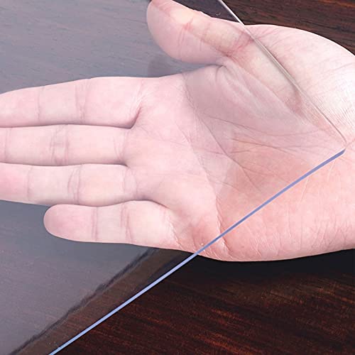 LFONDIGE Transparente Tischdecke aus Kunststoff, 100% wasserdicht – rechteckige Tischdecke aus Vinyl-PVC, Schutz vor Ölverschmutzung, abwischbare Tischdecke für Esstisch, Partys und Camping, Kristal LFONDIGE Transparente Tischdecke aus Kunststoff, 100% wasserdicht – rechteckige Tischdecke aus Vinyl-PVC, Schutz vor Ölverschmutzung, abwischbare Tischdecke für Esstisch, Partys und Camping, Kristal von LFONDIGE