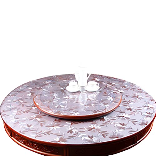 LFONDIGE Transparenter Vinyl-Tischdeckenschutz, wasserdicht/ölbeständig, Kunststoff, rund, Kosmosblume, transparente Tischdecke/Tischdecken für den Außenbereich, wasserdicht (Durchmesser 110/120/130/ LFONDIGE Transparenter Vinyl-Tischdeckenschutz, wasserdicht/ölbeständig, Kunststoff, rund, Kosmosblume, transparente Tischdecke/Tischdecken für den Außenbereich, wasserdicht (Durchmesser 110/120/130/ von LFONDIGE