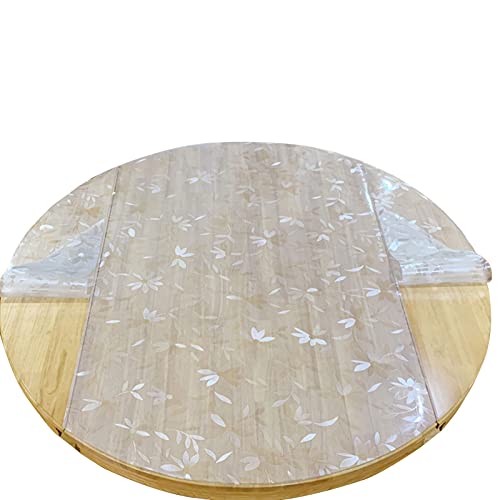 LFONDIGE Transparenter runder Tischdeckenschutz aus Kunststoff (Kosmosblume), runder Tischdeckenbezug aus Vinyl, Tischunterlage/Tischdecken für Gartenmöbel/Terrassentischdecken, wasserdicht (Durchmes von LFONDIGE