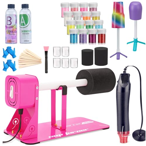 Becherwender zum Basteln, Becherdreher, Glitzerpulver, Epoxidharz-Set für Becher für Anfänger mit Epoxid- und Heißluftpistole, Rose Becherwender zum Basteln, Becherdreher, Glitzerpulver, Epoxidharz-Set für Becher für Anfänger mit Epoxid- und Heißluftpistole, Rose von LFSUM