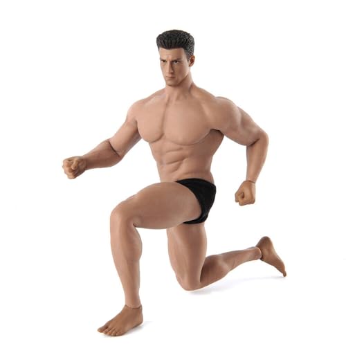 LFWDOCN 1/12 Scale ActionFigurn Body 6inch Mann Super-Flexible Seamless Strong Muscle Man militär Body Doll Full Set Toys Collection (Pale Strong Muscle) von LFWDOCN