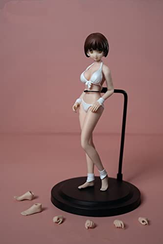 LFWDOCN 1/12 Scale Female Action Figure, 6 inch Anime Girl Super-Flexible Pale Skin Large Bust Seamless Body Doll Collection (T02B Pale Skin) von LFWDOCN