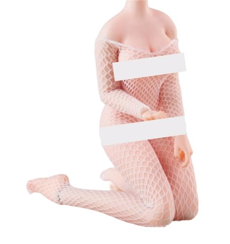 LFWDOCN 1/12 Scale Female Clothes,Female Fishnet Bodysuit Large Mesh Jumpsuit Clothing for 6inch Action Figure Body (White) von LFWDOCN