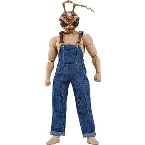 LFWDOCN 1/12 Scale Male Clothes,Men's Multi Pocket Jumpsuit Work Suit Pants Trousers Costume Outfit Clothing for 6inch Action Figure Body(Denim Blue3) von LFWDOCN