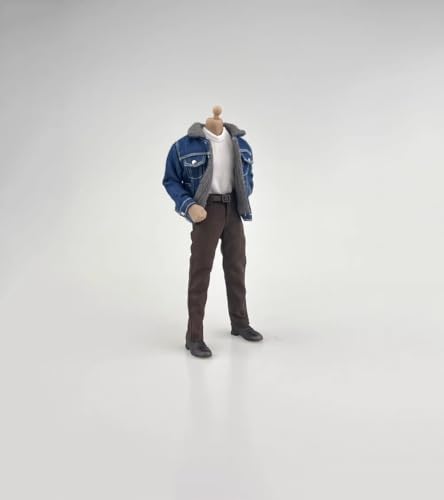 LFWDOCN 1/12 Scale Male Jumpsuit Bodysuit Jacket Coat Pants Trousers Clothes for 6inch Muscular VTOYS GWToys Action Figure Body von LFWDOCN