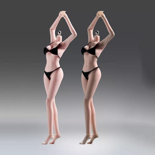 LFWDOCN 1/12 Scale weiblich ActionFigurn Body Charm Series Miniature Figur Collectible Without Kopf 6inch Super Flexible Seamless Beauty militär Detachable Feet Body(T305M Suntan Skin) von LFWDOCN