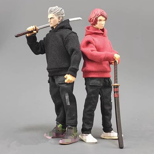 LFWDOCN 1/18 Scale Male Clothes,Men's Hoodie Sportswear Costume Outfit Top Clothes for 3.75inch Male Action Figure Body (Black, 1/18 Scale) von LFWDOCN
