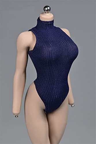 LFWDOCN 1/6 Scale Female Clothes,Female Bodysuit Zipper Jumpsuit Outfit Clothing for 12inch PH TBL JO Seamless Action Figure Body (1/6 Scale, Dark Blue) von LFWDOCN