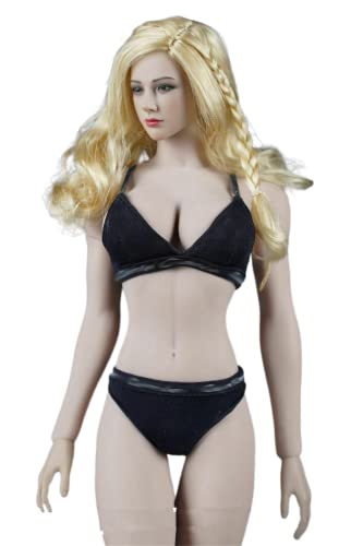 LFWDOCN 1/6 Scale Female Clothing, Female Black Bras Underwear Outfit for 12 Inch PH TBL JO Seamless Action Figures Body (C) von LFWDOCN
