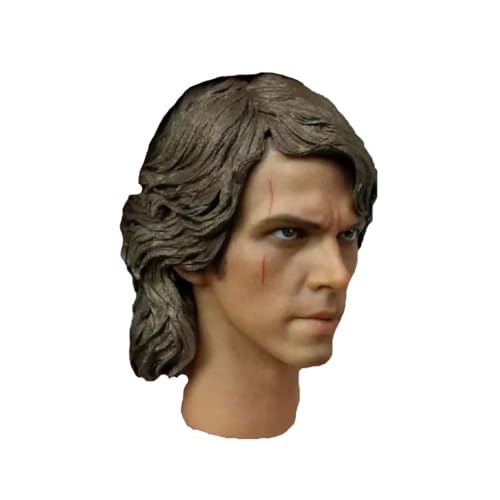 LFWDOCN 1/6 Scale Man Military Head Anakin Skywalker Head Carved Model Fit for 12 Inch PH TBL JO Action Figures Body (Brown Q4) von LFWDOCN