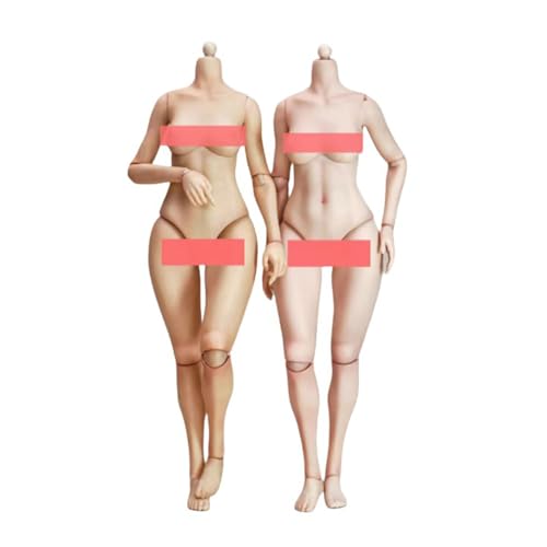 LFWDOCN 1/6 Scale weiblich ActionFigurn Body 12inch Peach Buttock Super Flexible weiblich Seamless Joint militär Body Collectible(EC3026-Large Bust Pale Skin) von LFWDOCN