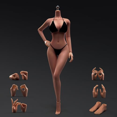 LFWDOCN 1/6 Scale weiblich ActionFigurn Body Charm Series Miniature Figur Collectible Without Kopf 12inch Super Flexible weiblich Seamless Beauty Models militär Body(T302H Copper Suntan Skin) von LFWDOCN
