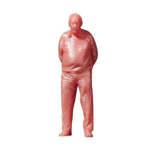 LFWDOCN Miniatures Diorama 1/12 Walking Elderly People Scene Props Figur Dolls Model Big Belly Old Man fit for Car Vehicles Model(Unpainted 1/64 Scale) von LFWDOCN