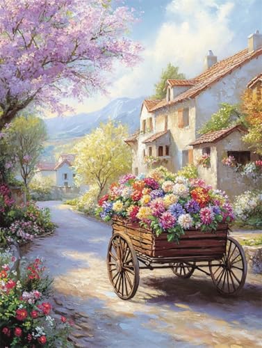 Kreuzstich Set Vorgedruckt Anfänger Ländliche Stadtlandschaft 14Ct Diy Vorgedruckt Stickbilder Stickset Handwerk Home Decor Starter-Set Für Wandkunst-Heimdekoration 80x100cm Kreuzstich Set Vorgedruckt Anfänger Ländliche Stadtlandschaft 14Ct Diy Vorgedruckt Stickbilder Stickset Handwerk Home Decor Starter-Set Für Wandkunst-Heimdekoration 80x100cm von LFYNIORS