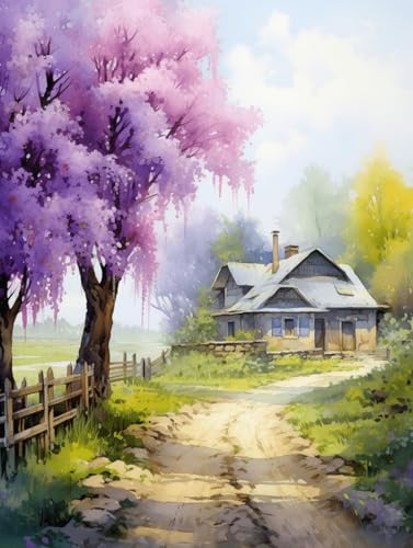 Kreuzstich Stickpackungen Vorgedruckt Aquarell Ländliche Landschaft 14Ct Diy Vorgedruckt Stickbilder Stickset Handwerk Home Decor Starter-Set Für Wandkunst-Heimdekoration 80x100cm Kreuzstich Stickpackungen Vorgedruckt Aquarell Ländliche Landschaft 14Ct Diy Vorgedruckt Stickbilder Stickset Handwerk Home Decor Starter-Set Für Wandkunst-Heimdekoration 80x100cm von LFYNIORS