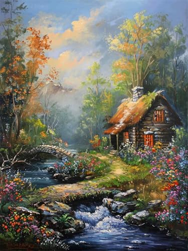 LFYNIORS Kreuzstich Set Vorgedruckt Anfänger Abstraktes Landhaus 14Ct Diy Vorgedruckt Stickbilder Stickset Handwerk Home Decor Starter-Set Für Wandkunst-Heimdekoration 80x100cm LFYNIORS Kreuzstich Set Vorgedruckt Anfänger Abstraktes Landhaus 14Ct Diy Vorgedruckt Stickbilder Stickset Handwerk Home Decor Starter-Set Für Wandkunst-Heimdekoration 80x100cm von LFYNIORS