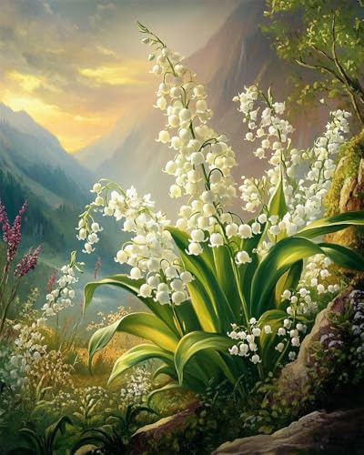 LFYNIORS Kreuzstich Set Vorgedruckt Blume 14CT DIY Vorgedruckt Stickbilder Stickset Handwerk Home Decor Starter-Set für Wandkunst-Heimdekoration (40cmX50cm) von LFYNIORS